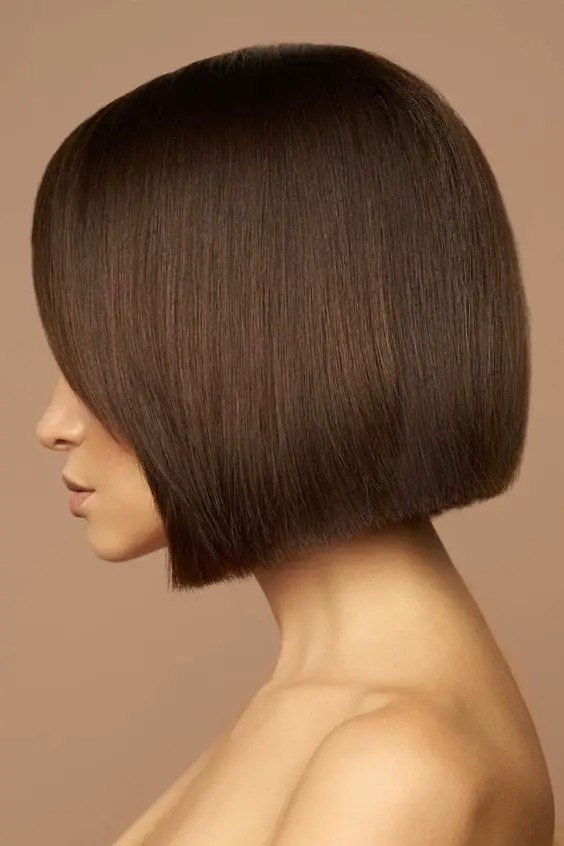 Sleek and Chic Chocolate Bob