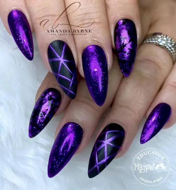 Purple Chrome and Black Patterns: