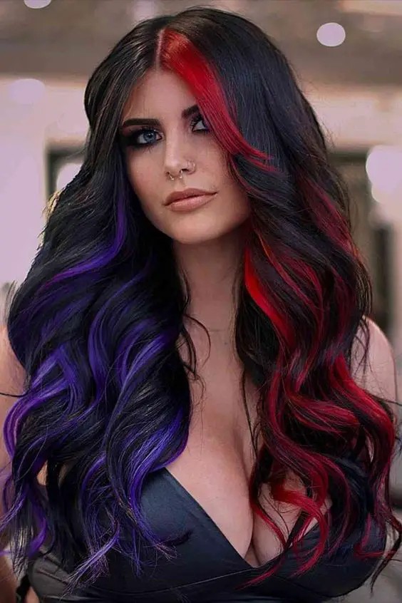 Bold Red and Purple Ombre