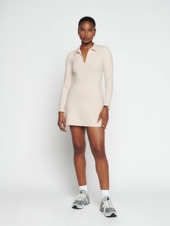 Chic and Sporty – The Dress and Sneaker Combo