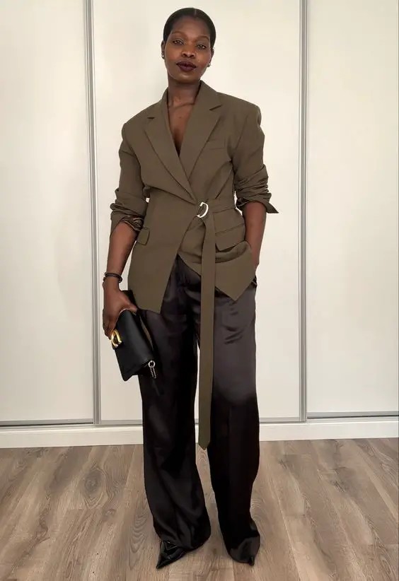 Tailored Blazer and Wide-Leg Pants