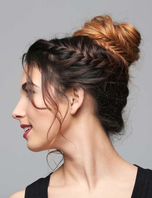 Braided Bun for the Modern Woman