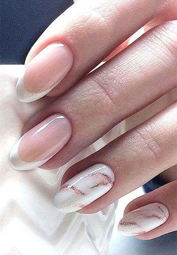 Marble French Tips