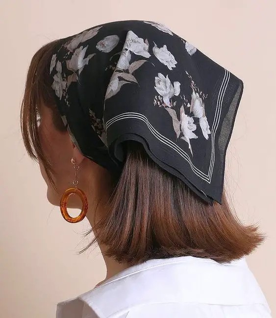 Timeless Elegance with a Floral Scarf