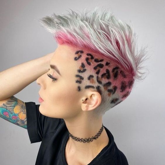 Mohawk with Shaved Design