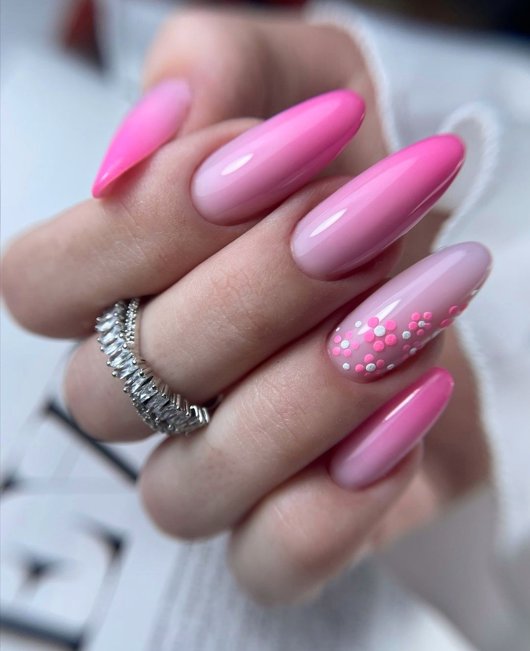 Pink Perfection: Ombre and Polka Dots