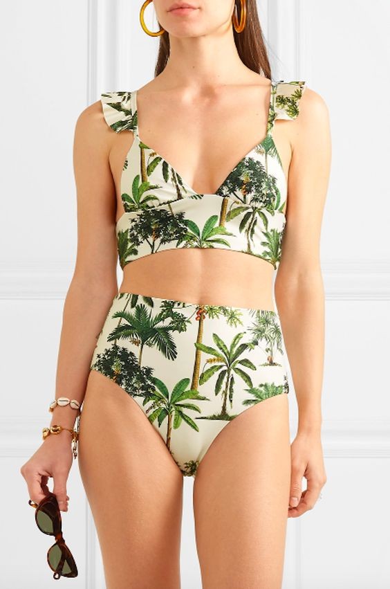 White & Floral Swimsuit Trend