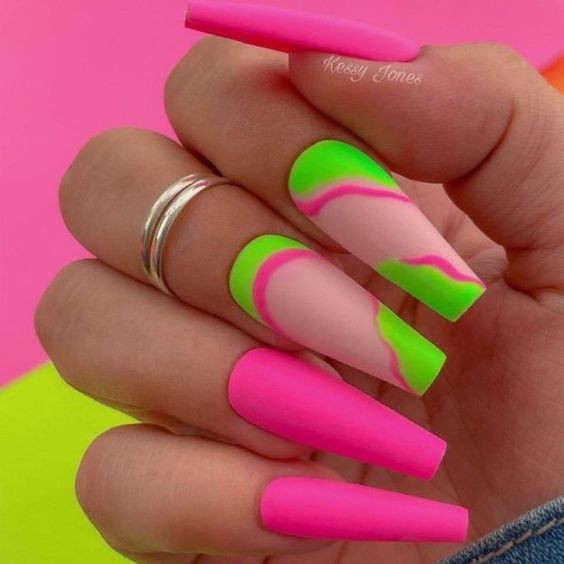 Neon Green Neon Pink Combo: