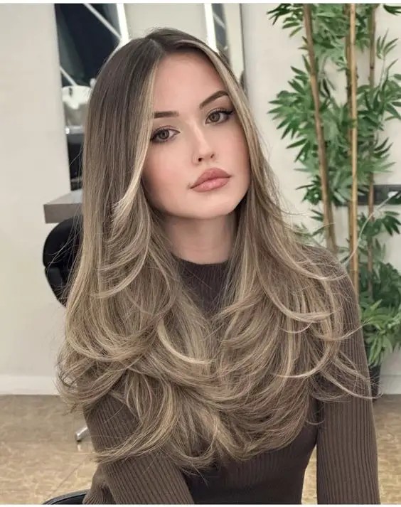 Chic Silver-Gray Balayage