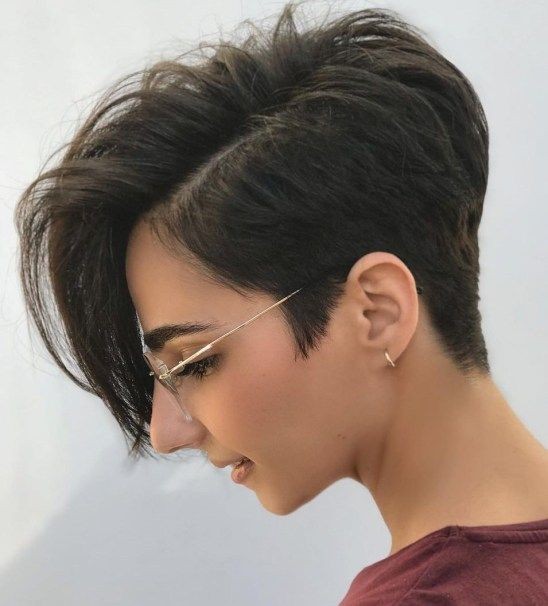 Long Pixie Cut with Tapered Sides