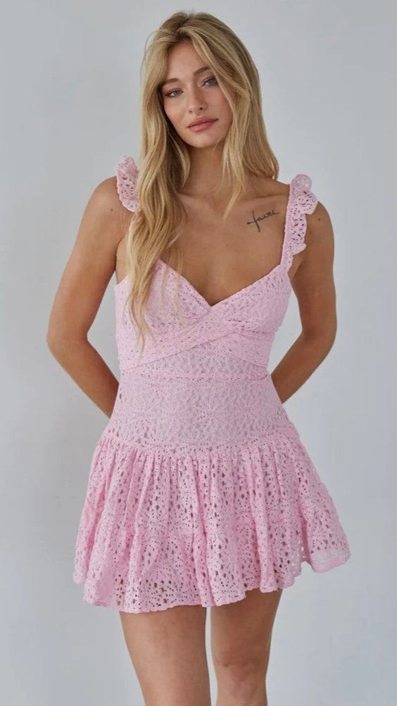 Baby Pink Eyelet Dress