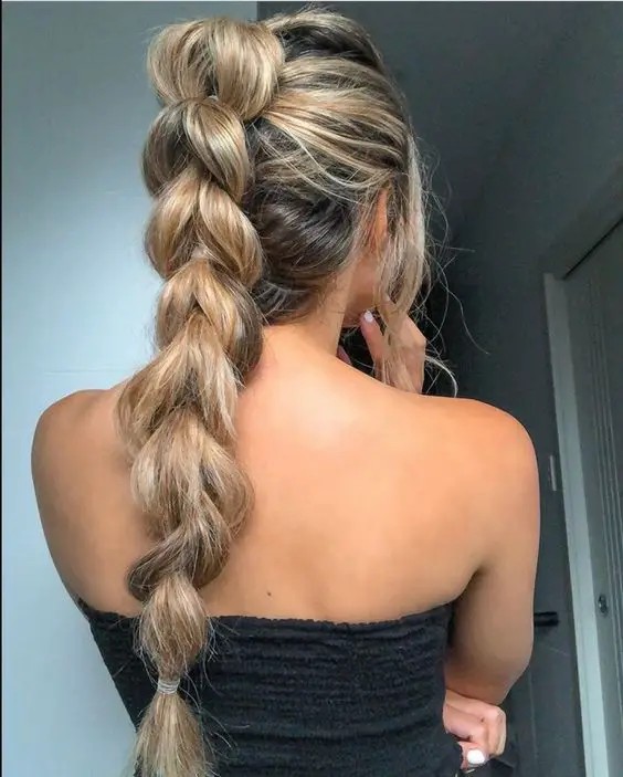 Braided Ponytail: