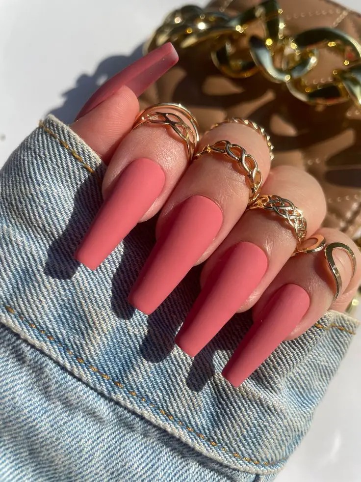 Plush Velvet Coffin Nails: