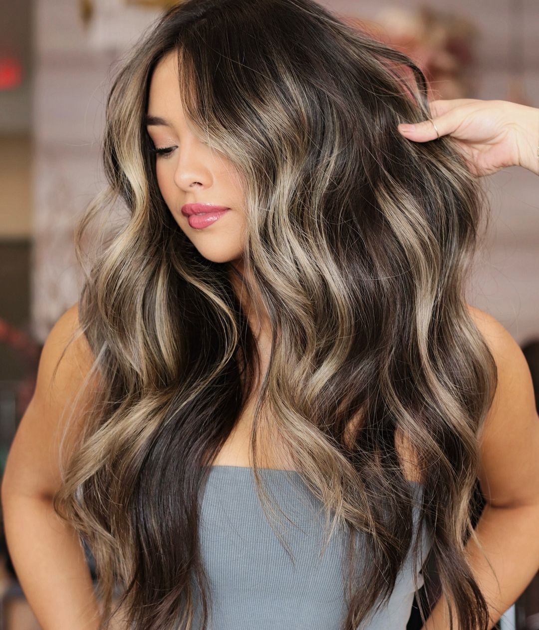 Cascading Balayage: The Flow of Elegance