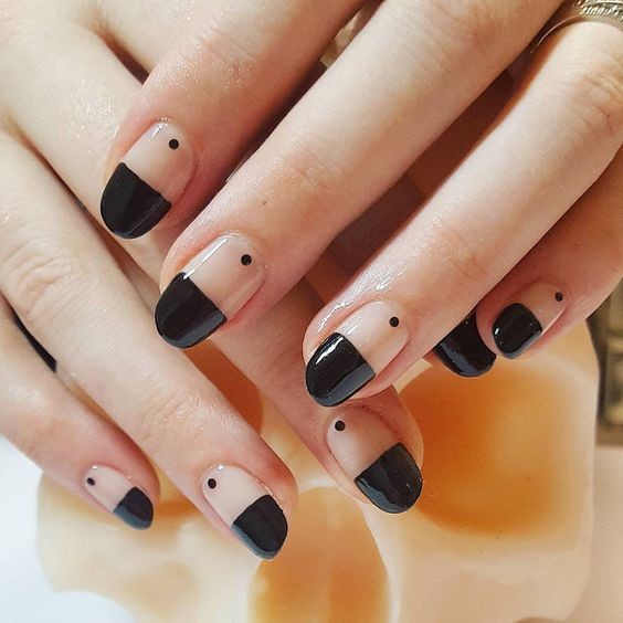 Negative Space French Tips: