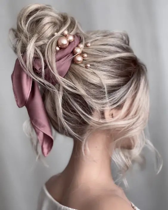 Effortless Updo with a Silky Touch