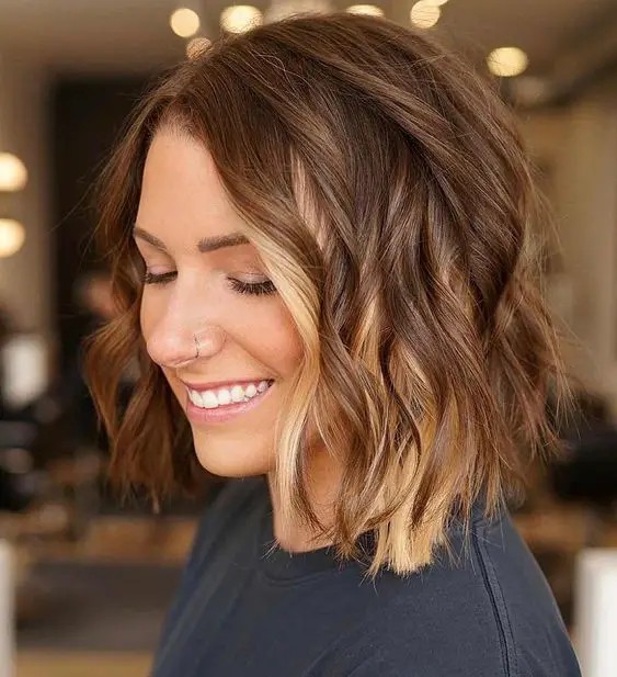 Butterfly Bob with Subtle Highlights