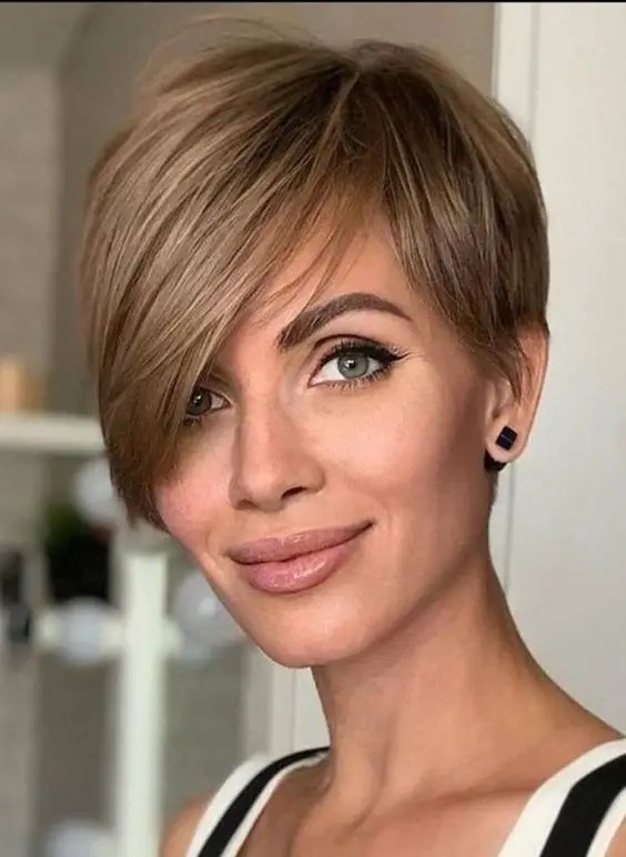 Simple Straight Pixie Cut