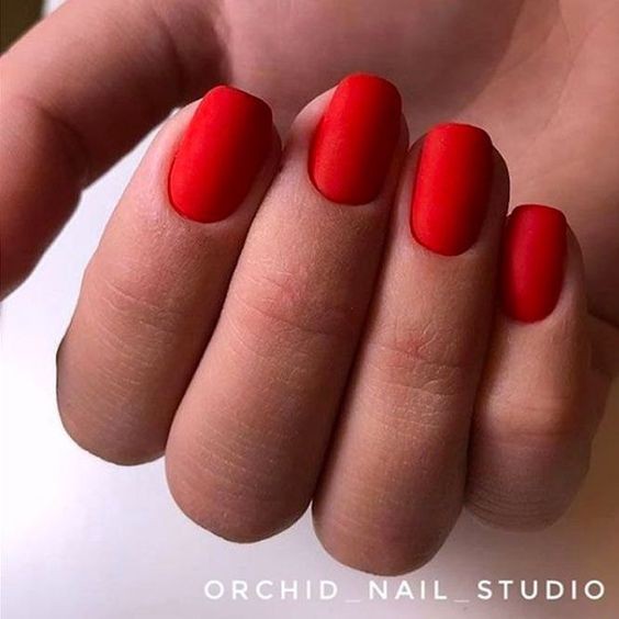 Velvet Red Nails