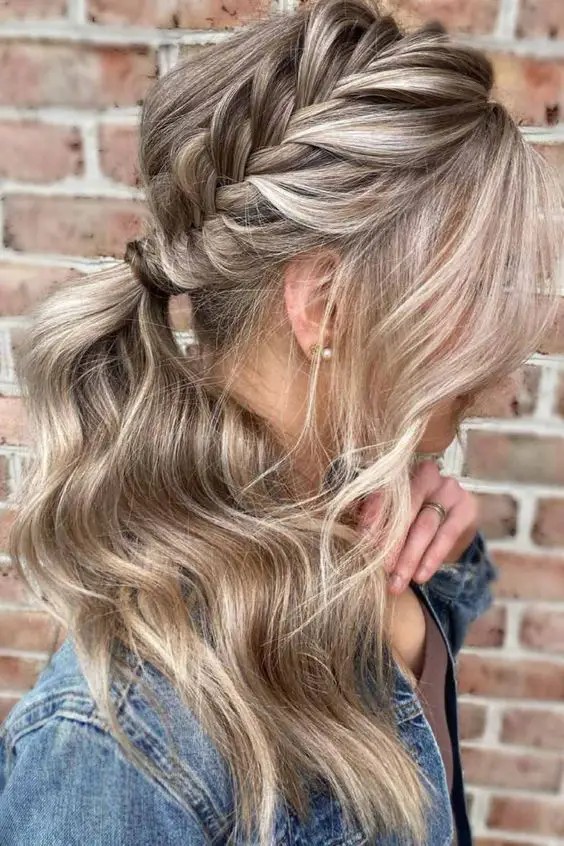 Classic French Braid Ponytail