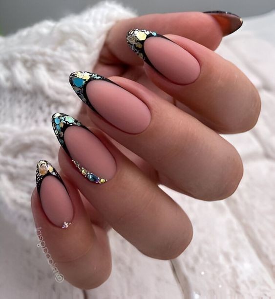 Medium New Year’s Nails with a Touch of Joy