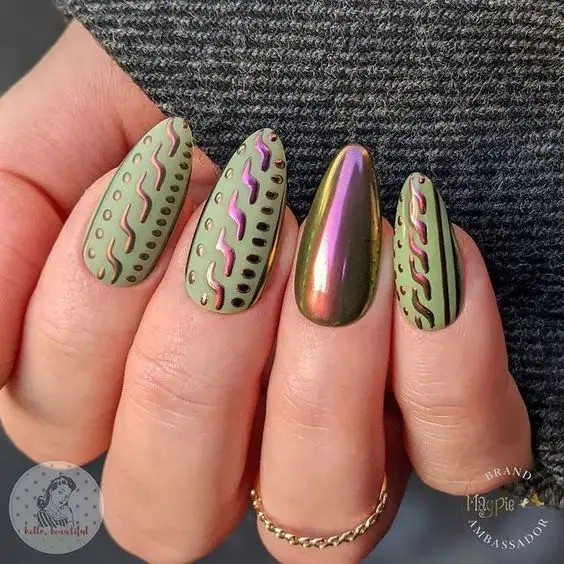 Green Chrome Stamping Designs: