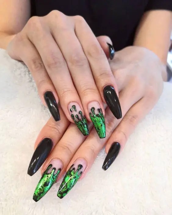 Green Chrome and Black Patterns: