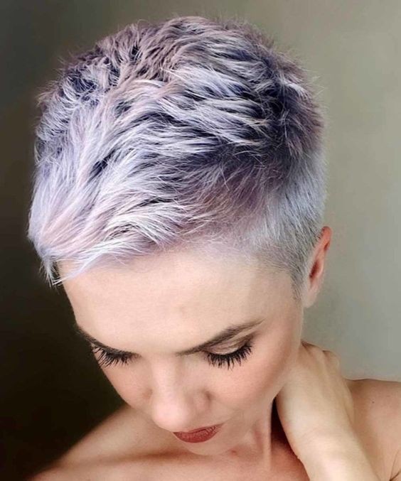 Spiky Pixie with Bold Color: