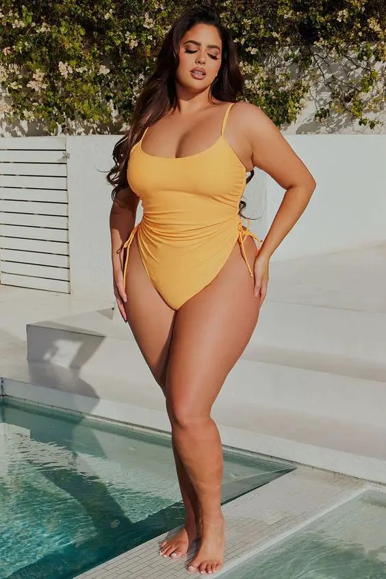 Gentle Yellow One-Piece Swimsuits