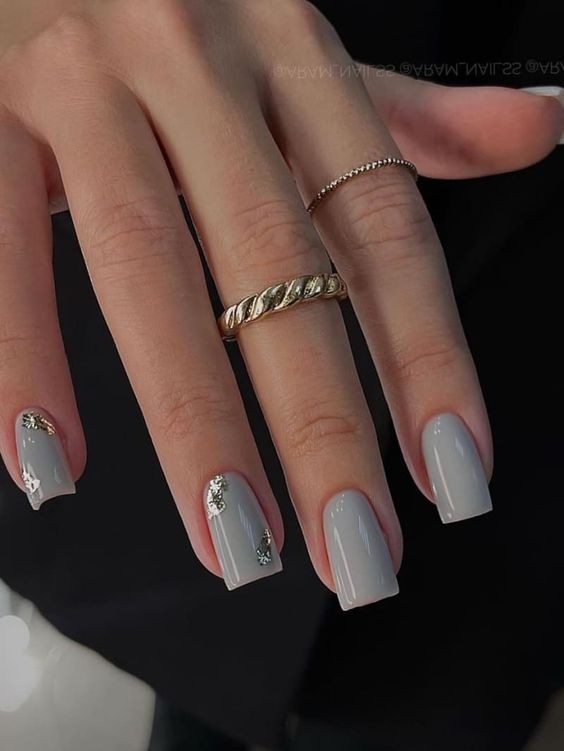 Silver Foil Accents: