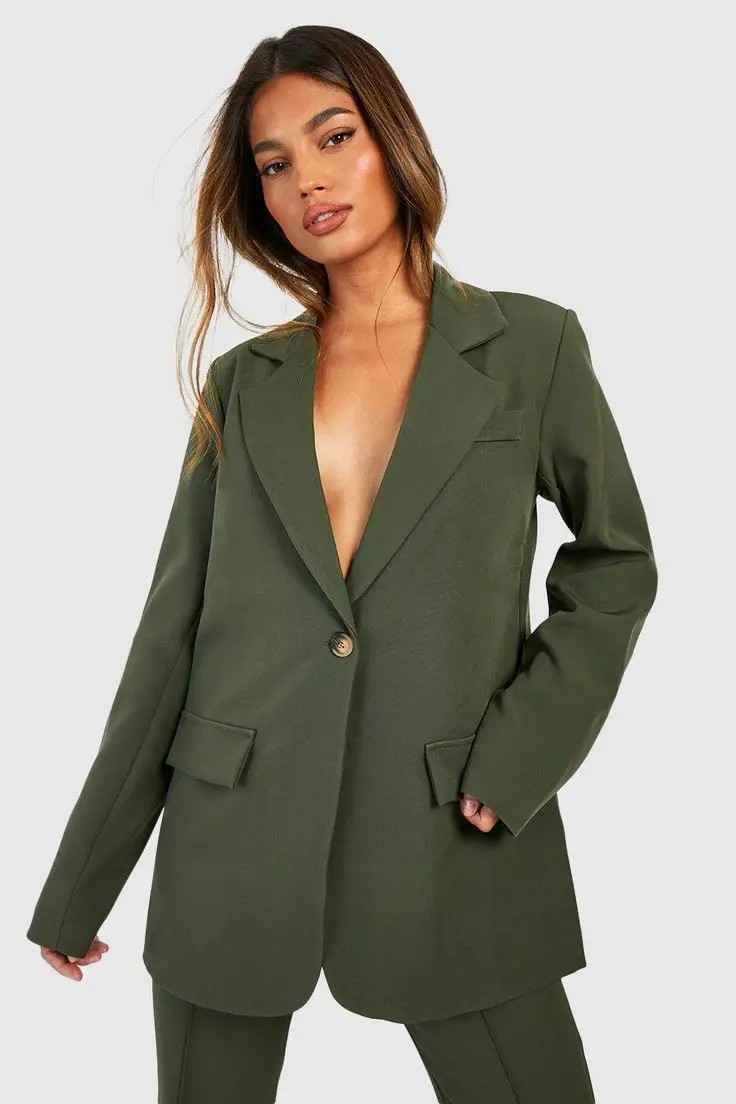 Sleek Sophistication: The Olive Green Blazer