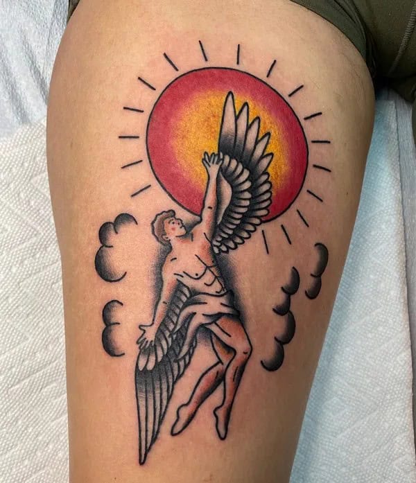 Traditional Icarus Tattoo