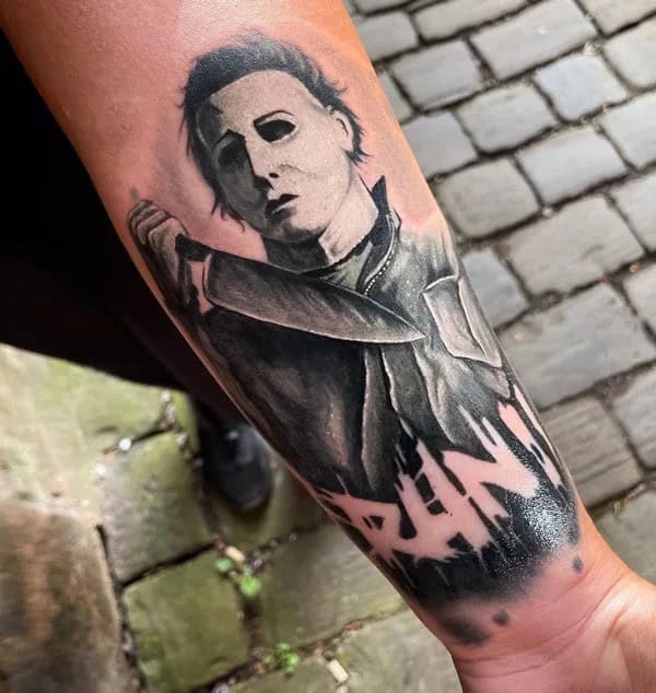 Michael Myers House Tattoo