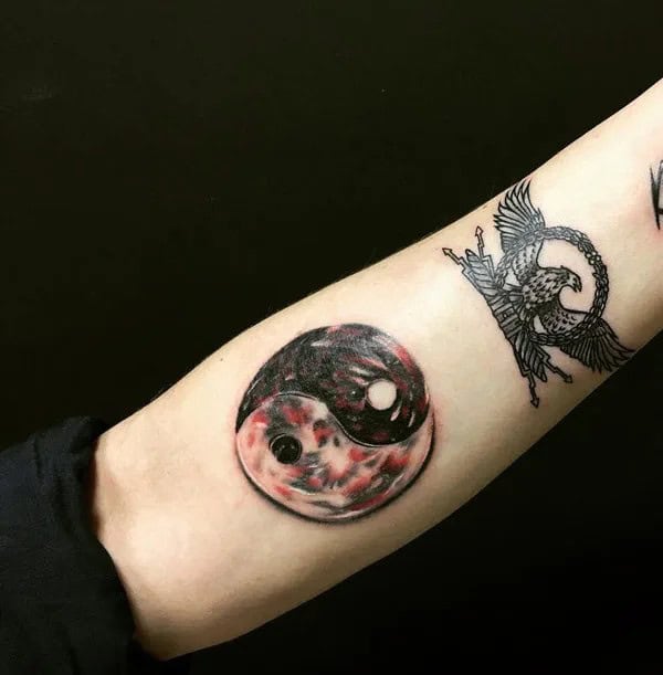 Abstract Yin Yang Tattoo