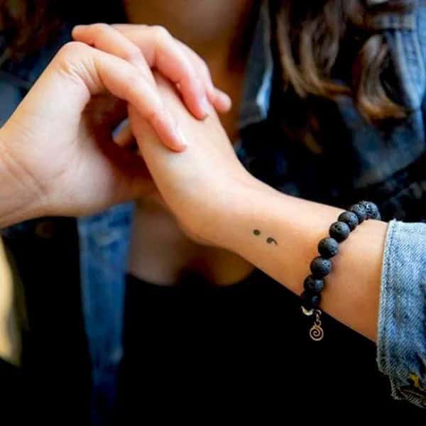 Small Semicolon Tattoos