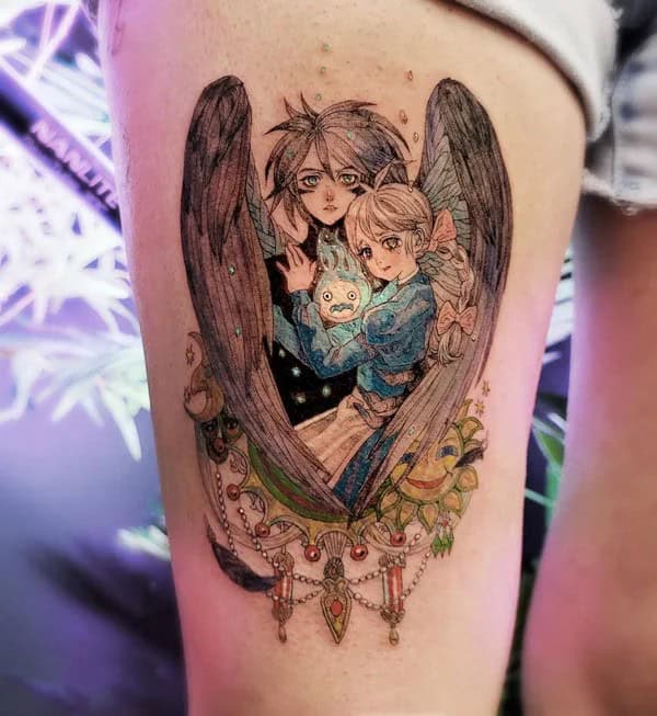 Sleeve Howl’s Moving Castle Tattoo