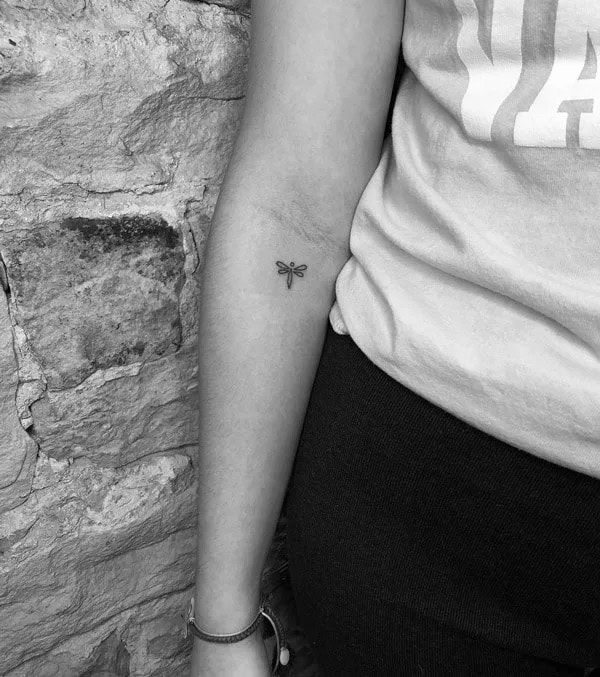 Tiny Dragonfly Tattoo