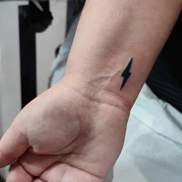 Lightning Bolt Tattoo on The Wrist