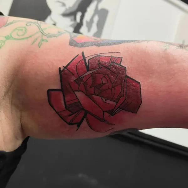 Rose Bicep Tattoo