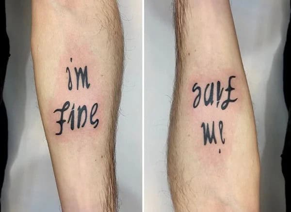 I’m Fine Save Me Tattoo