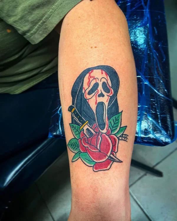 Ghostface Tattoo On Arm