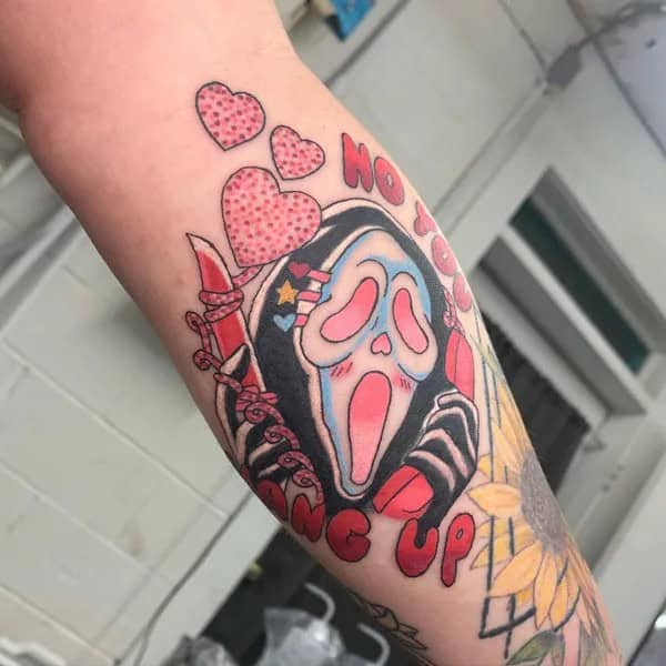 Ghostface Tattoo On Arm