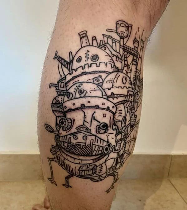 Sleeve Howl’s Moving Castle Tattoo