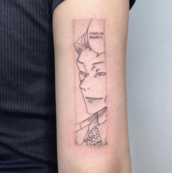 “Jujutsu Kaisen” Neck Tattoo