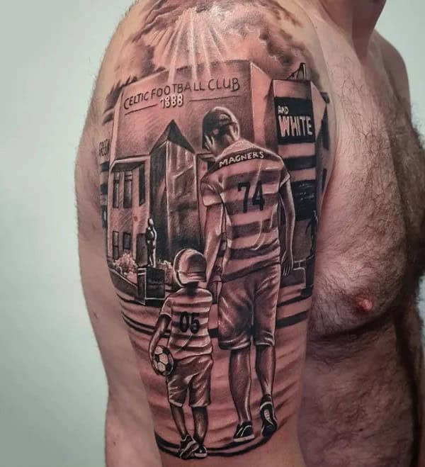 Father Son Football Tattoo