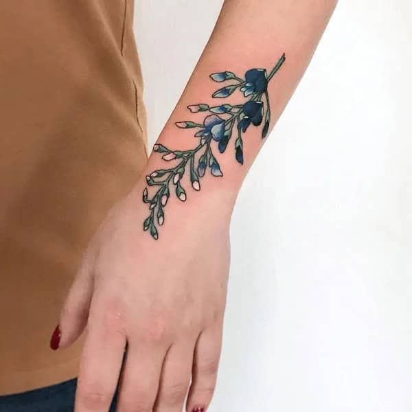 Wisteria Thigh Tattoo