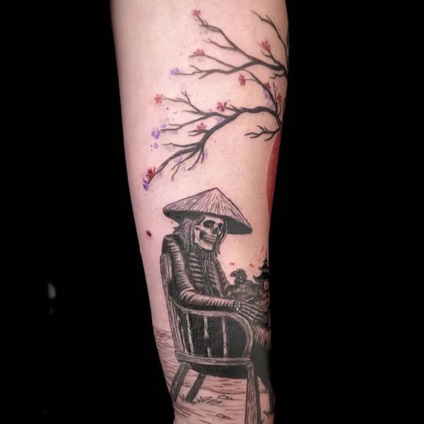 Skeleton Samurai Tattoo