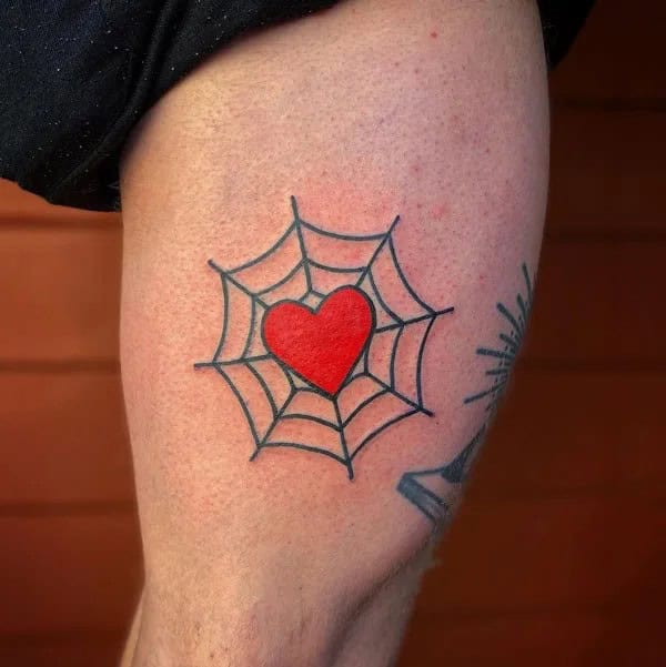 Simple Spider Web Tattoo