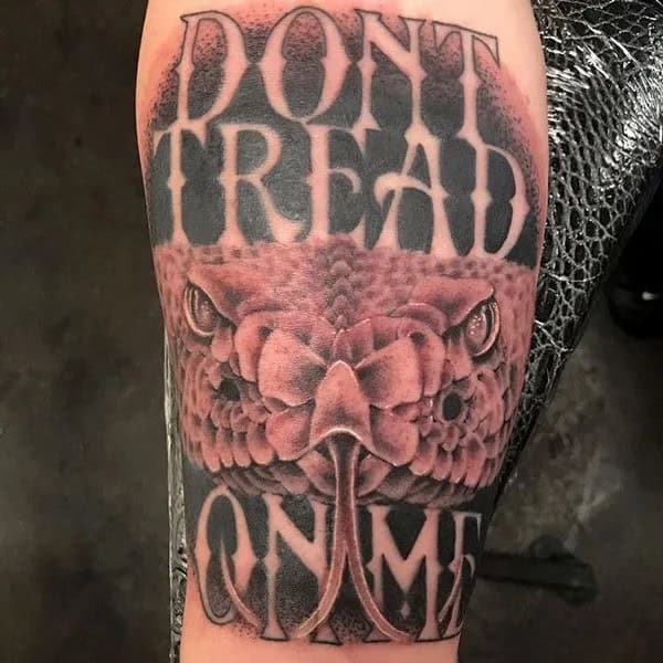 “Don’t Tread On Me” Back Tattoo