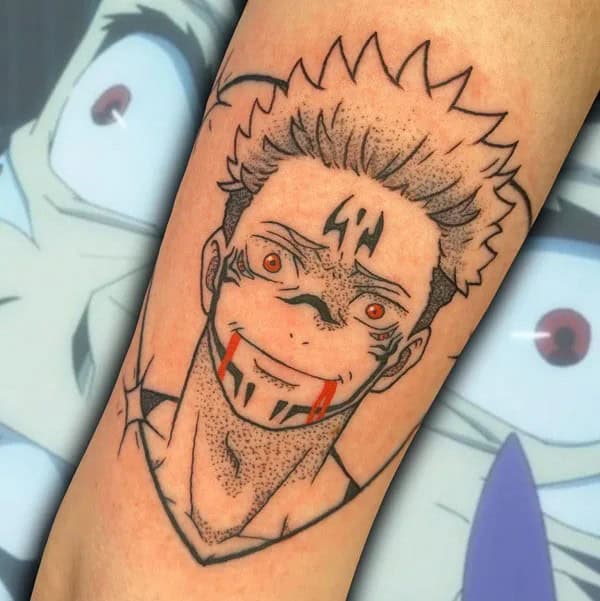 Sukuna Neck Tattoo